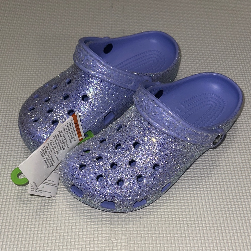 CROCS Kids Sparkly Water Shoes in Purple